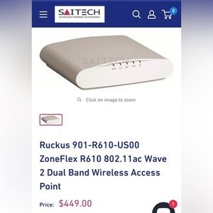 🔥HOST PICK🔥NEW Ruckus ZoneFlex R610 Series Wave 2 Wireless Access Point - in box